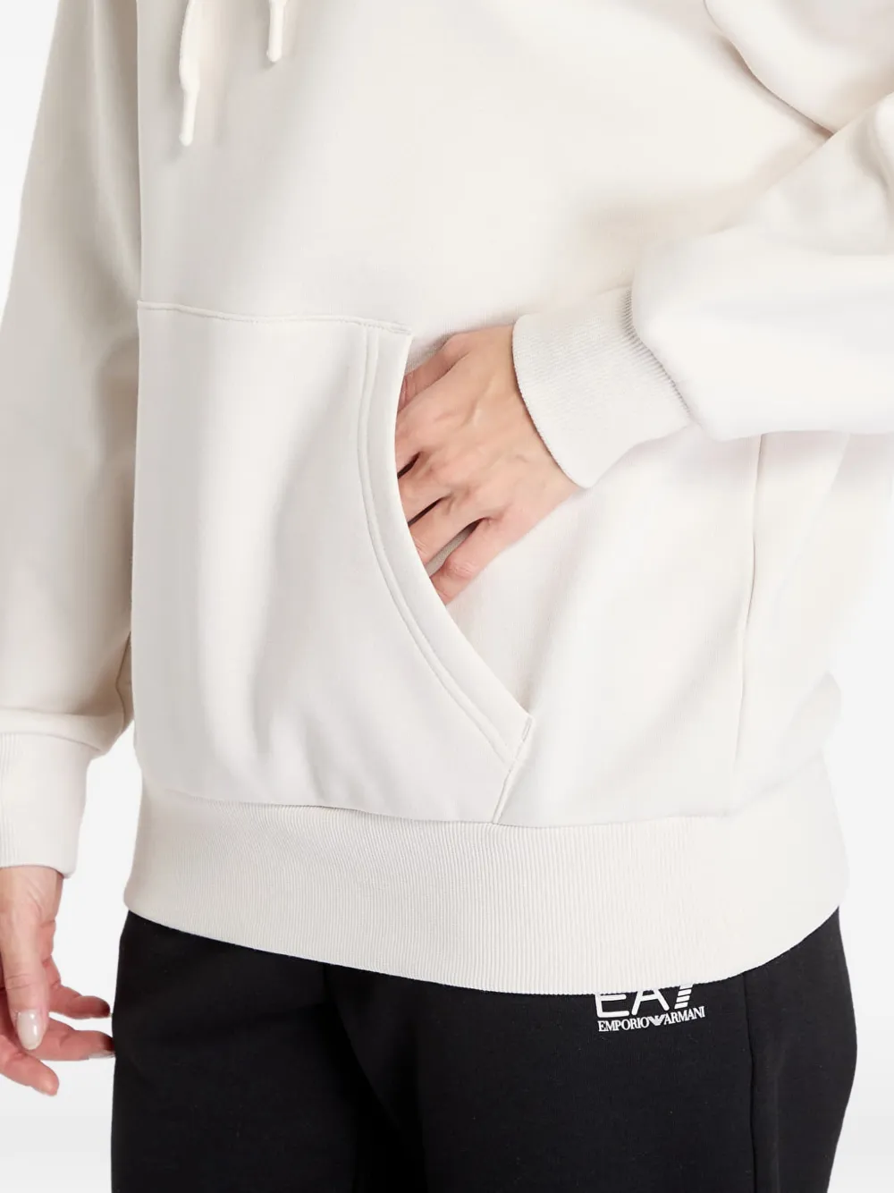 Ea7 Emporio Armani Hoodie met logoprint Beige