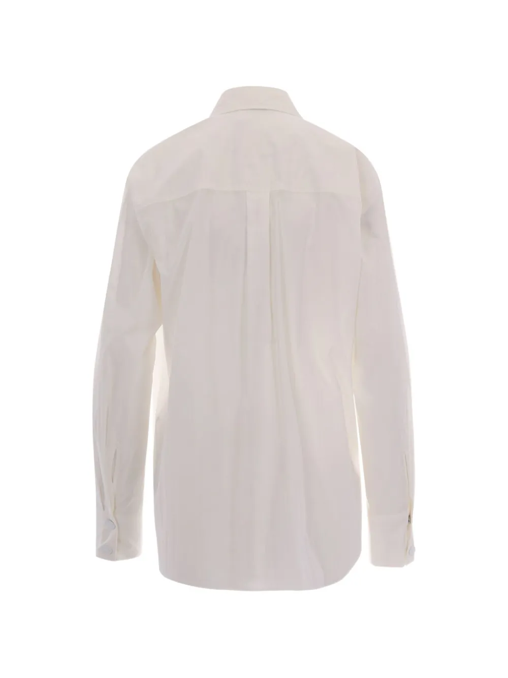 Patrizia Pepe Overhemd met borstzak en logoplakkaat Beige