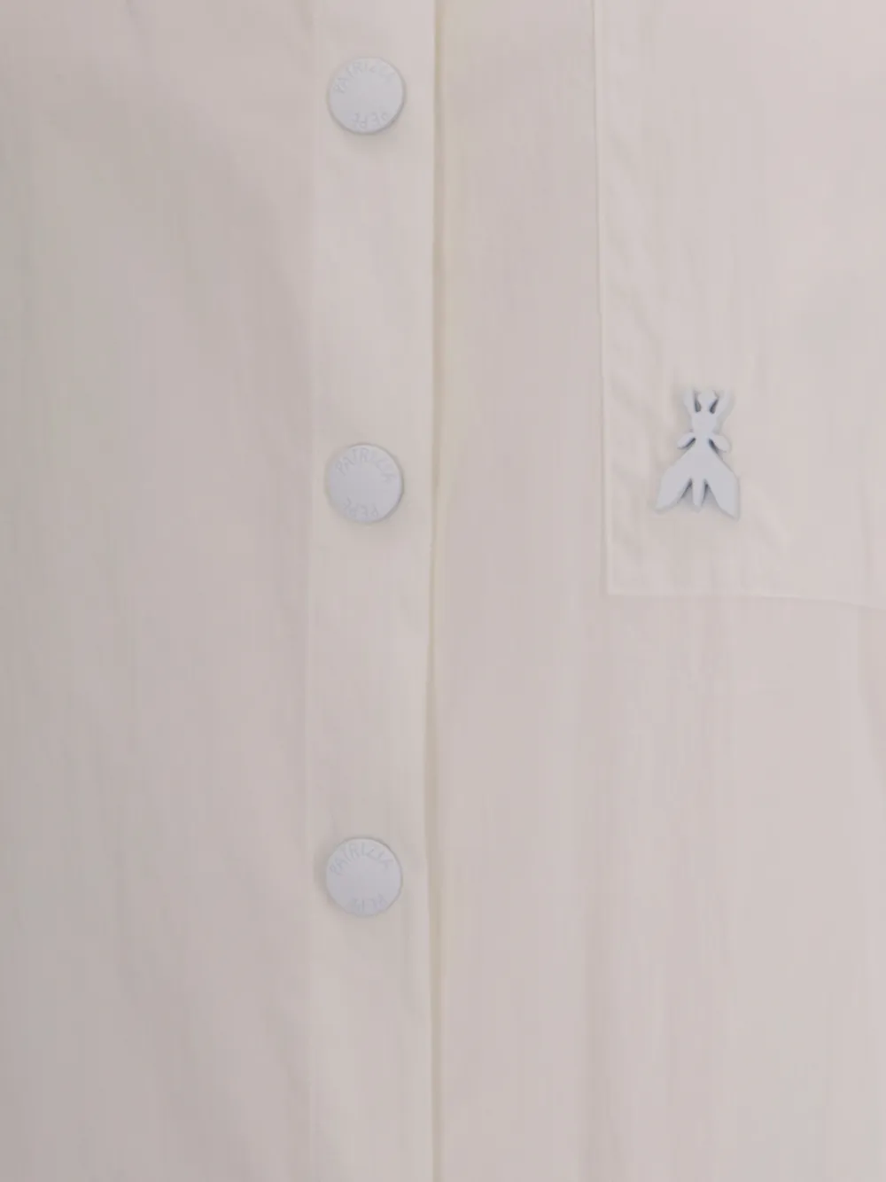 Patrizia Pepe Overhemd met borstzak en logoplakkaat Beige