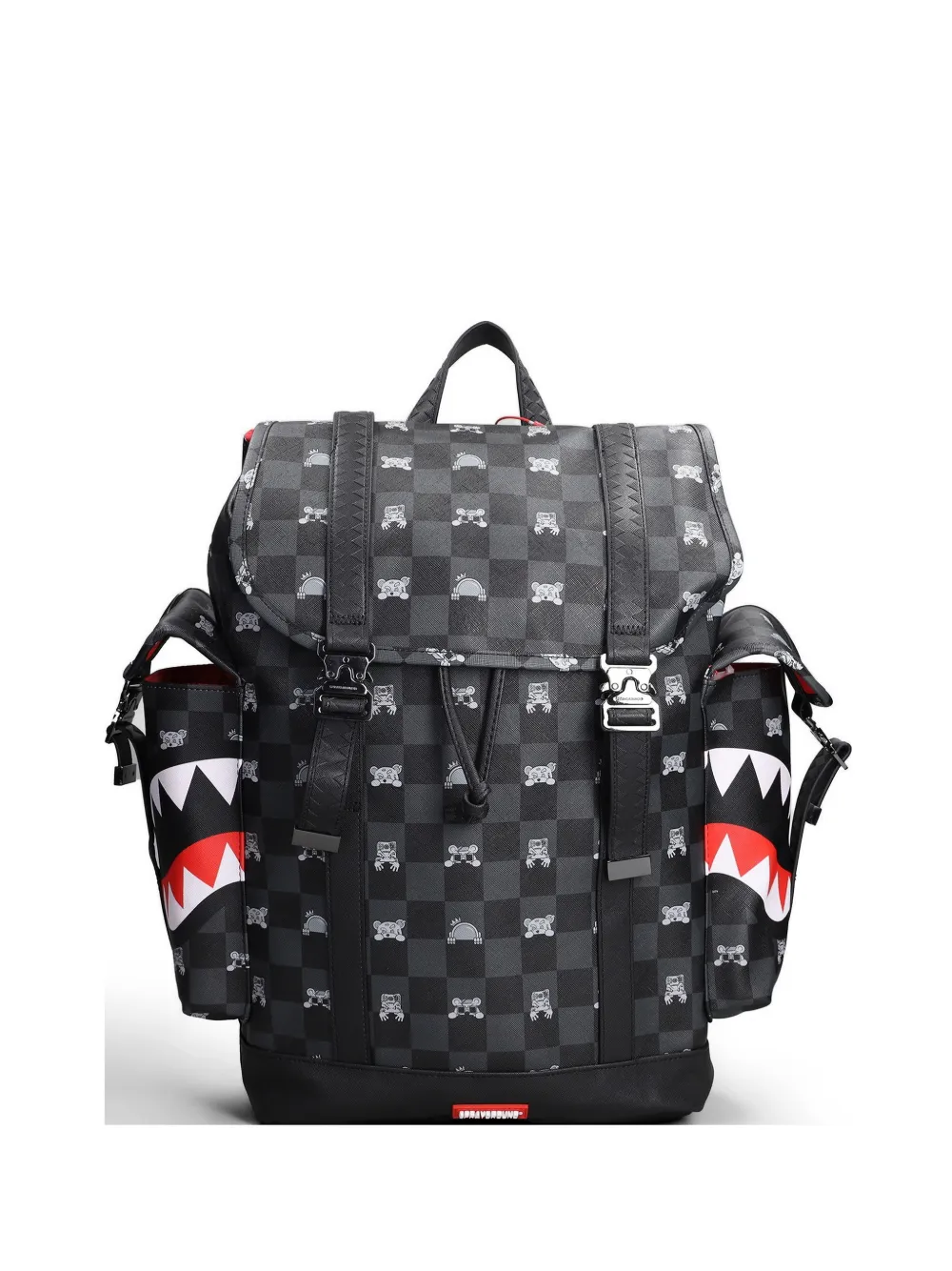 Sprayground check-pattern shark-mouth backpack - Nero