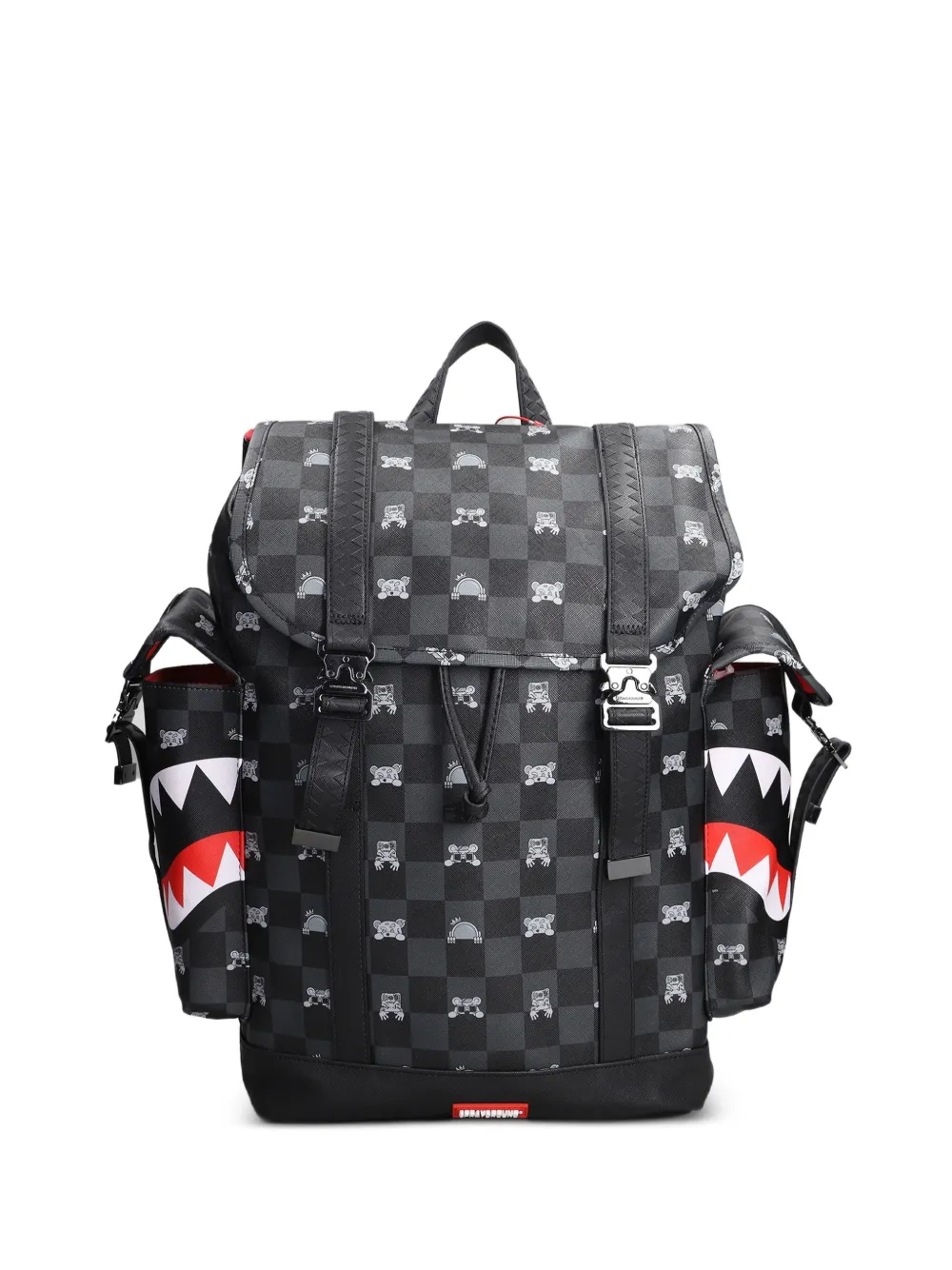 Sprayground check-pattern shark-mouth backpack - Nero