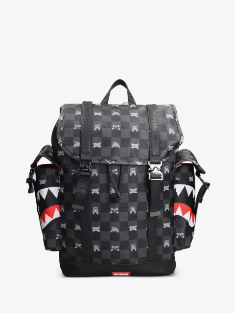 Sprayground check-pattern shark-mouth backpack
