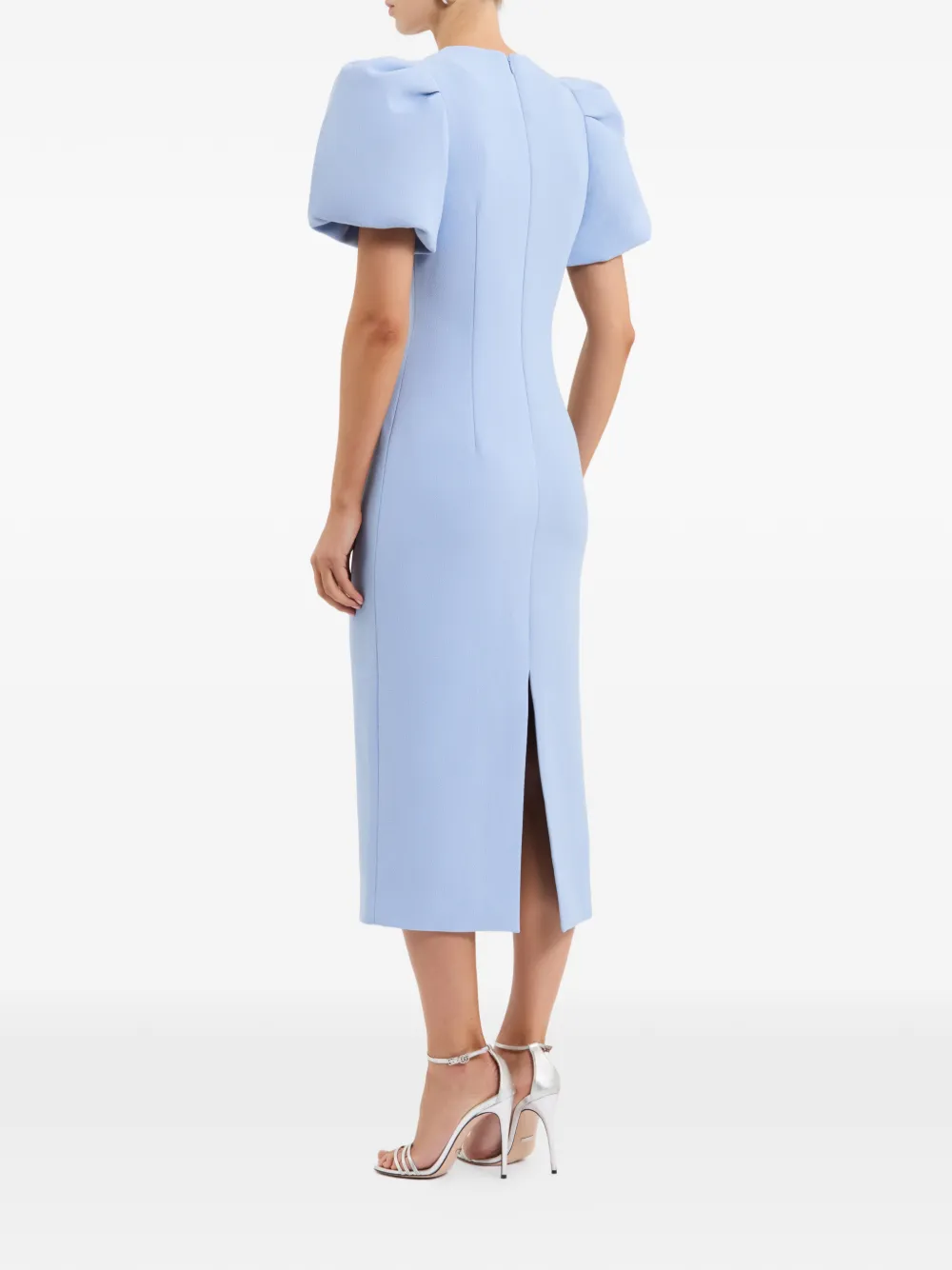 Rebecca Vallance Aylin midi-jurk met pofmouwen Blauw