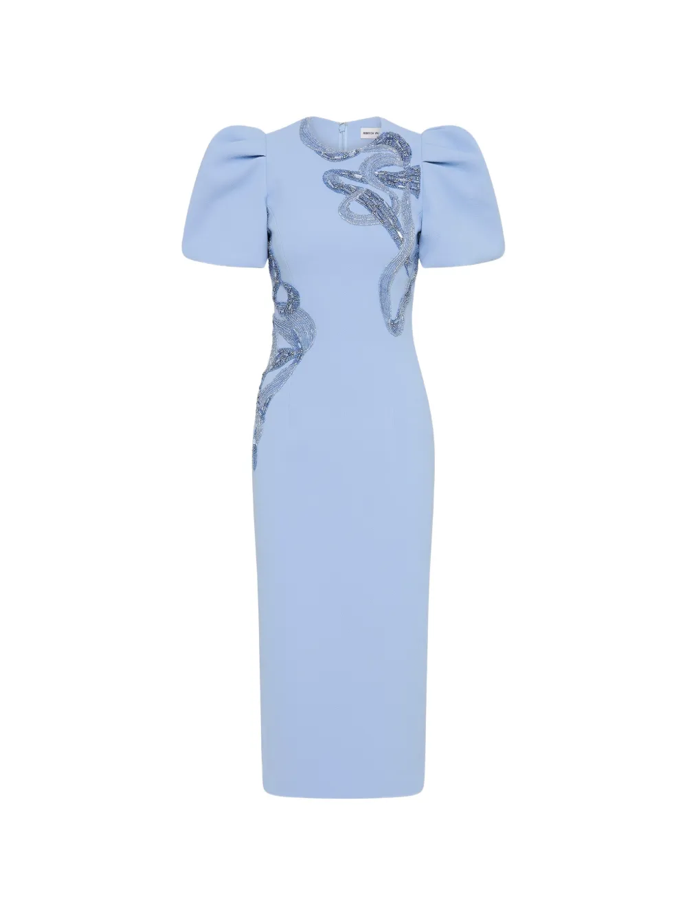 Rebecca Vallance Aylin midi-jurk met pofmouwen Blauw