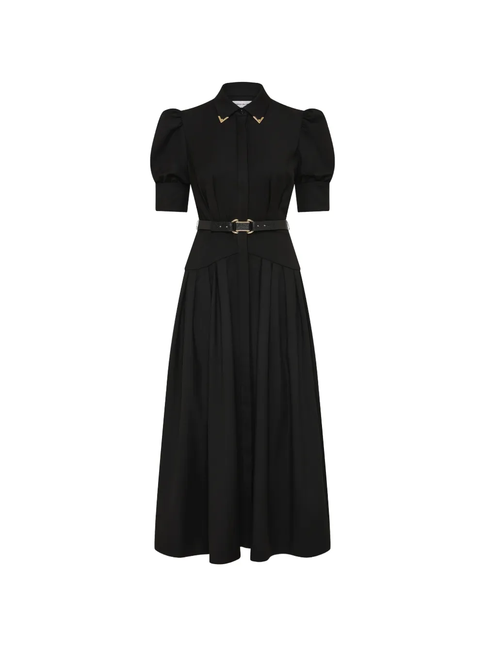 Rebecca Vallance Zendaya belted midi dress - Schwarz