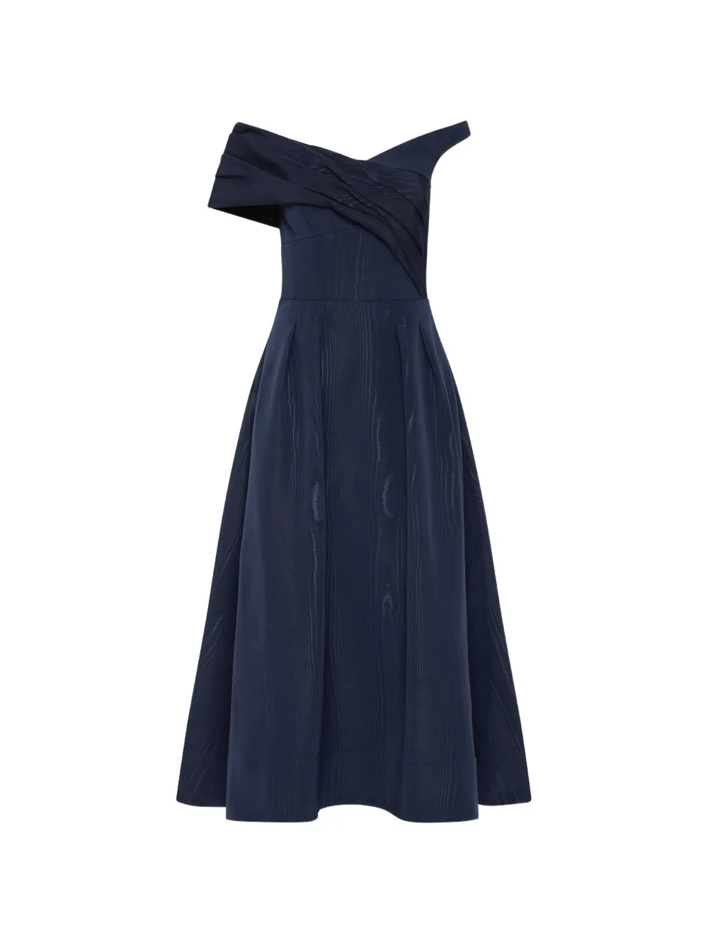 Rebecca Vallance pleated off-shoulder midi dress - Blue