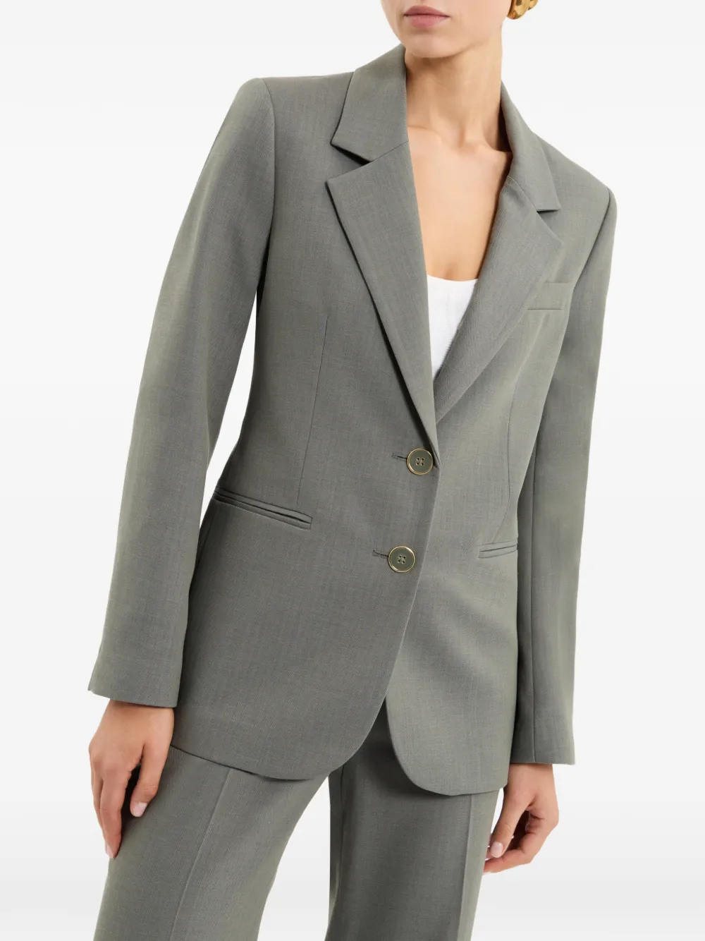 Rebecca Vallance Reese Single-breasted Blazer in Green, view 5
