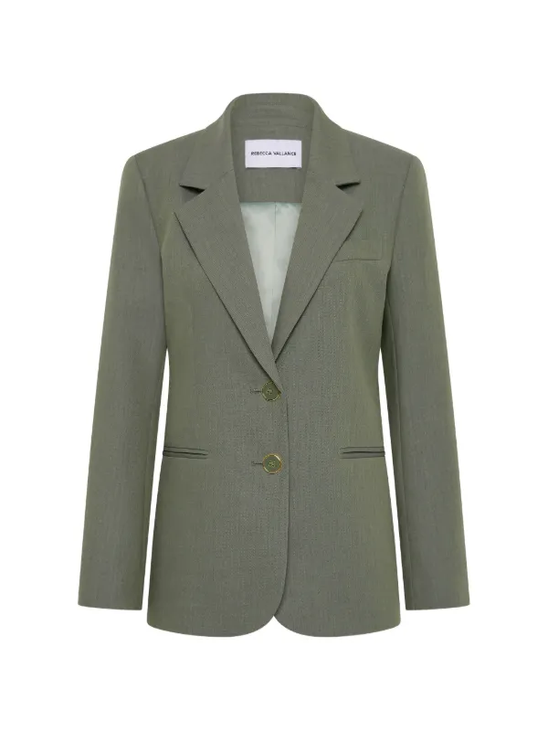 Rebecca Vallance Reese Single-breasted Blazer in Green