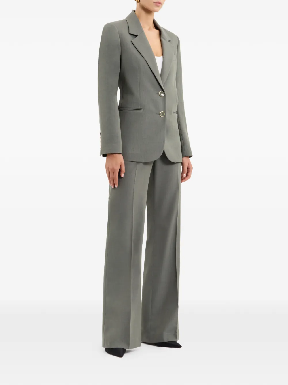 Rebecca Vallance Reese Single-breasted Blazer in Green, view 3