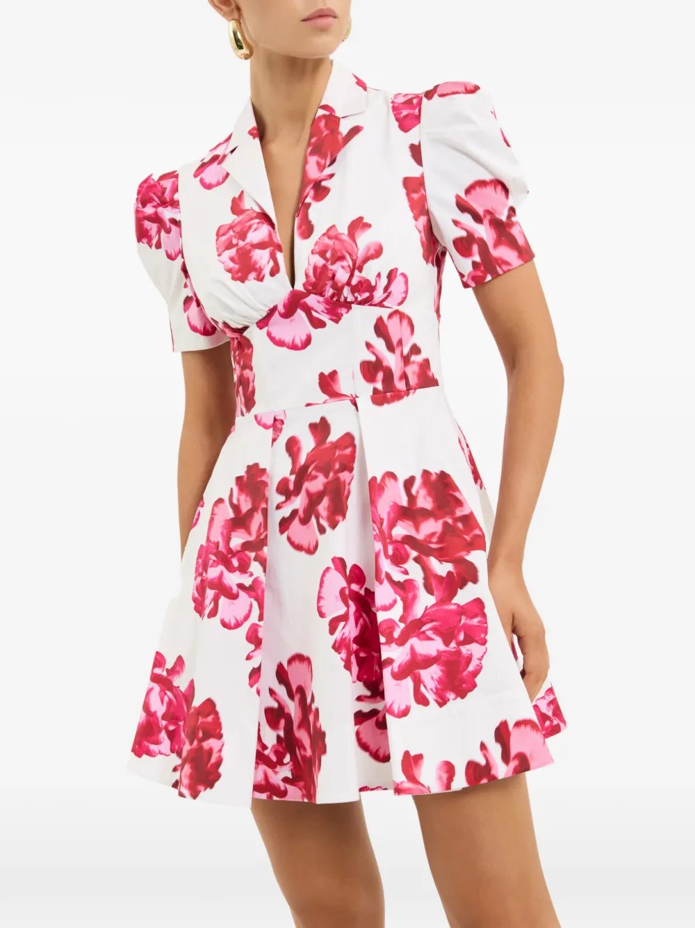 Rebecca Vallance Mini-jurk met pofmouwen Wit