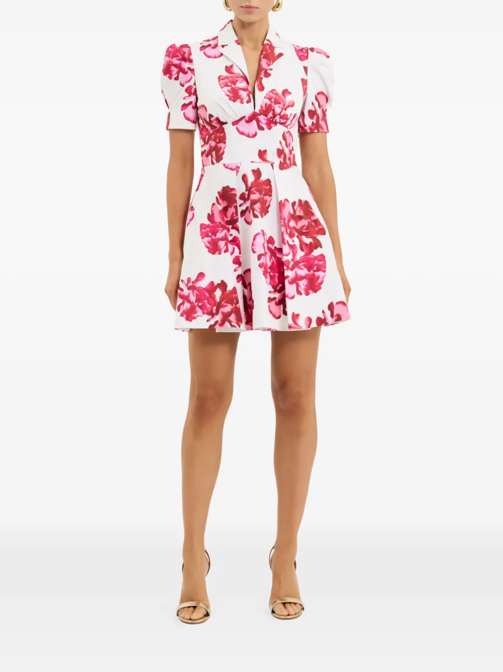 Rebecca Vallance Mini-jurk met pofmouwen Wit