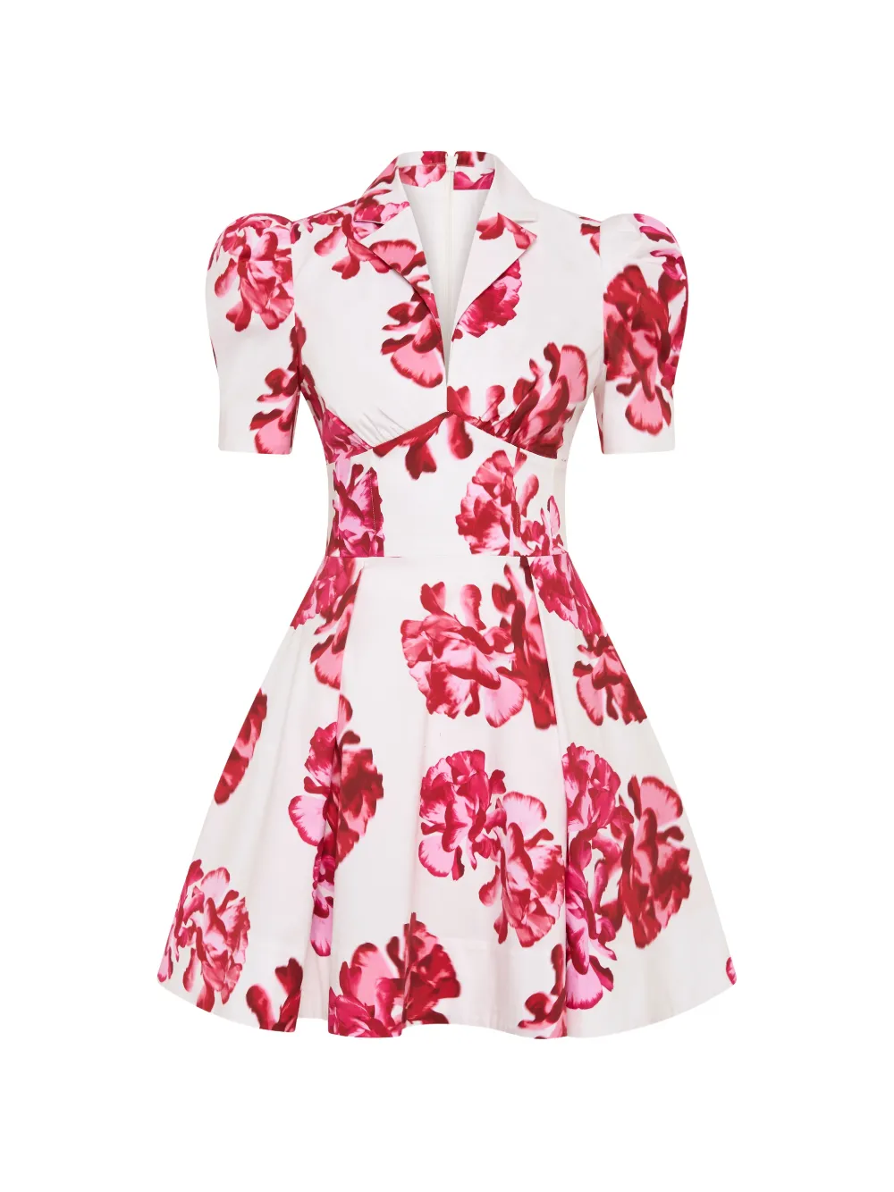 Rebecca Vallance Floral-print Puff-sleeve Mini Dress In White
