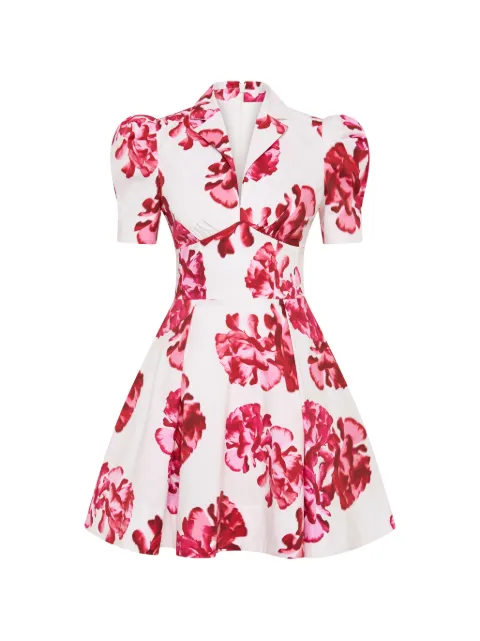 Rebecca Vallance vestido corto con estampado floral y mangas farol