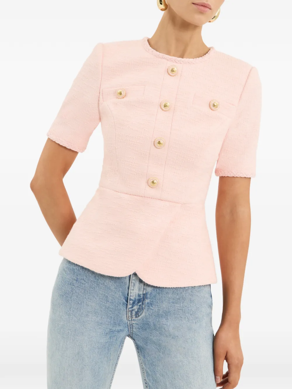 Rebecca Vallance Elvie peplum top Roze