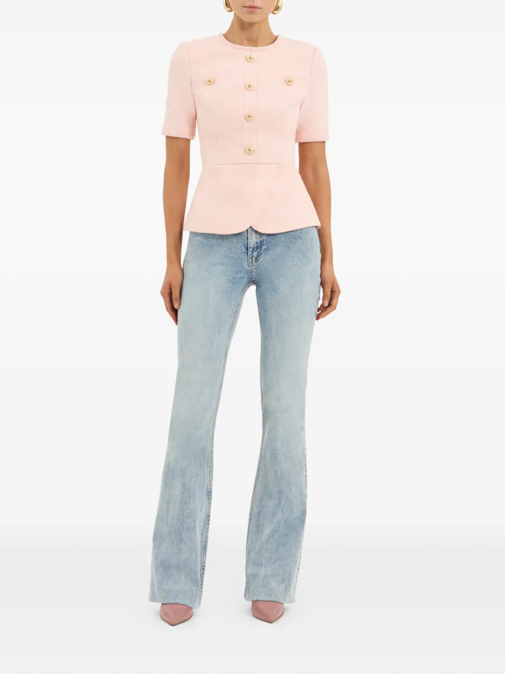 Rebecca Vallance Elvie peplum top Roze