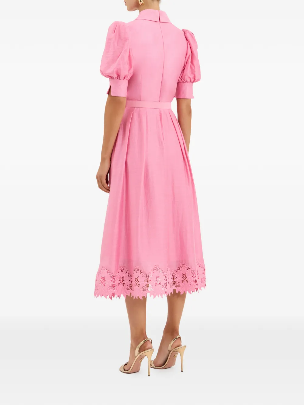 Rebecca Vallance Petalite midi-jurk Roze