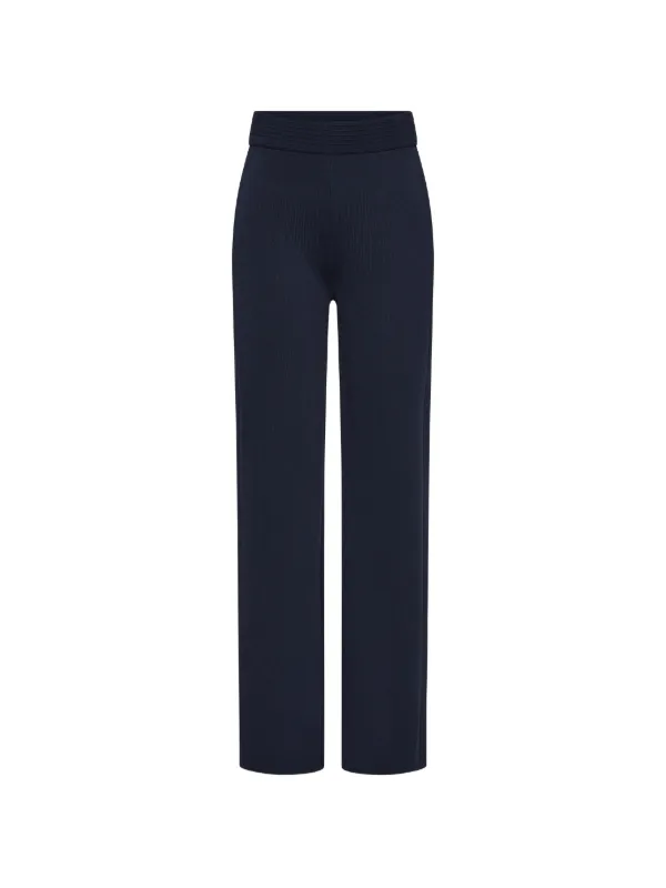 Rebecca Vallance Perach Knit Trousers in Blue
