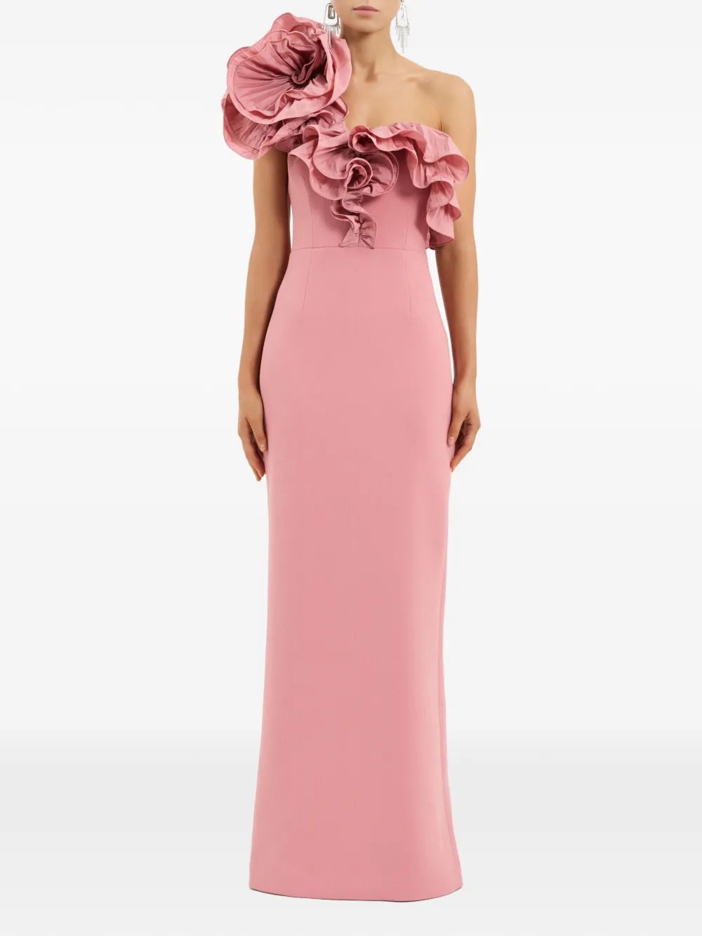Rebecca Vallance Ella asymmetrische maxi-jurk Roze