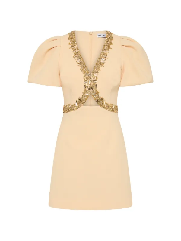 rebecca vallance mini dress Esther Strap tailored from bonded crepe Rebecca Vallance Floral Print Mini