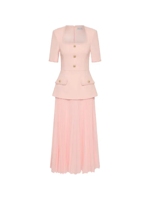 Rebecca Vallance Elvie pleated-skirt midi dress