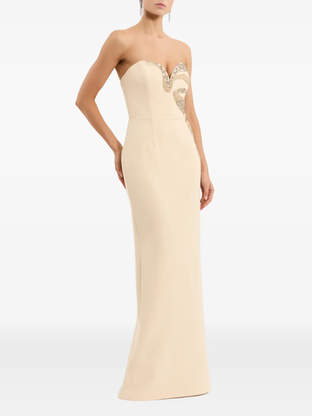 Rebecca Vallance Aylin avondjurk Beige