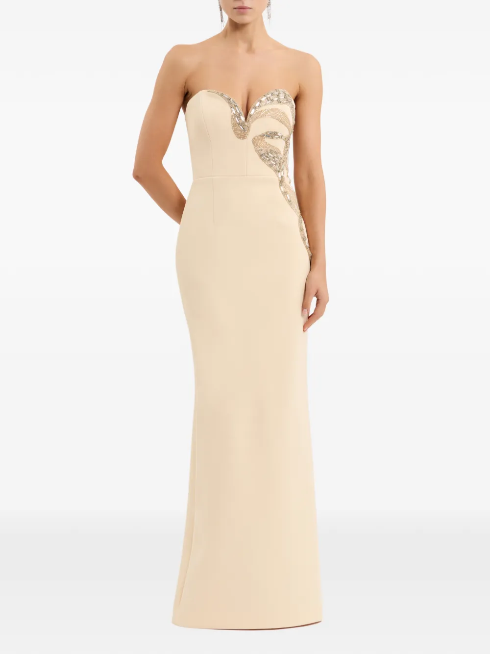Rebecca Vallance Aylin avondjurk Beige