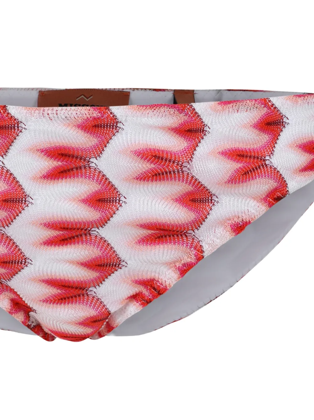 Missoni Asymmetrische bikini met zigzag-patroon Wit