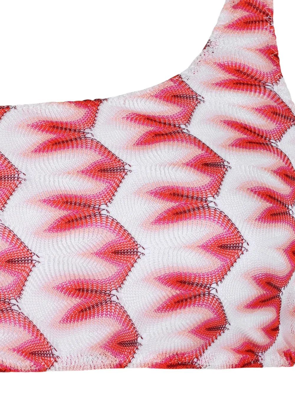Missoni Asymmetrische bikini met zigzag-patroon Wit