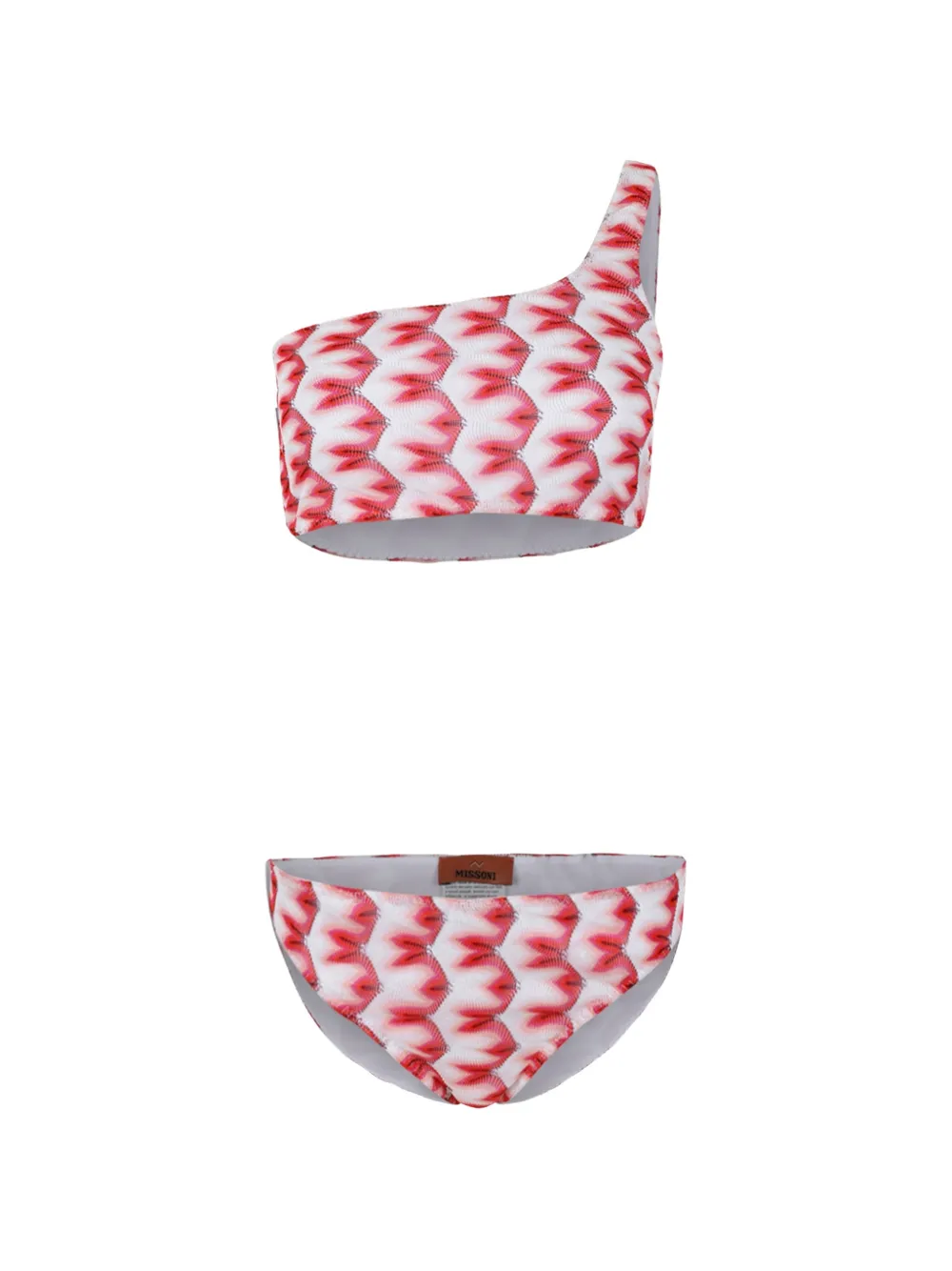 Missoni one-shoulder zigzag bikini - Weiß