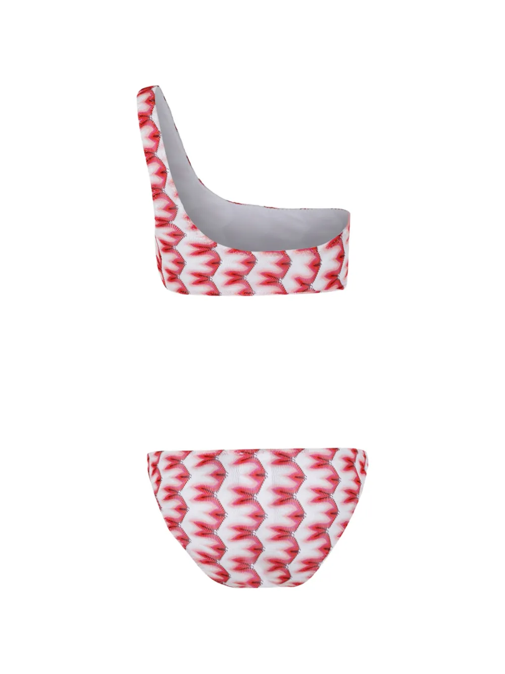 Missoni Asymmetrische bikini met zigzag-patroon Wit