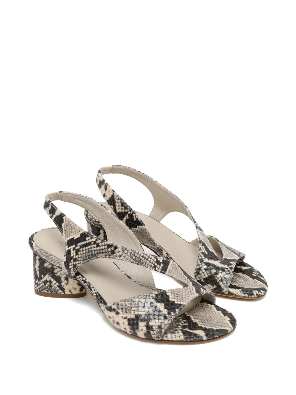 Vic Matie snakeskin-effect slingback sandals Grijs