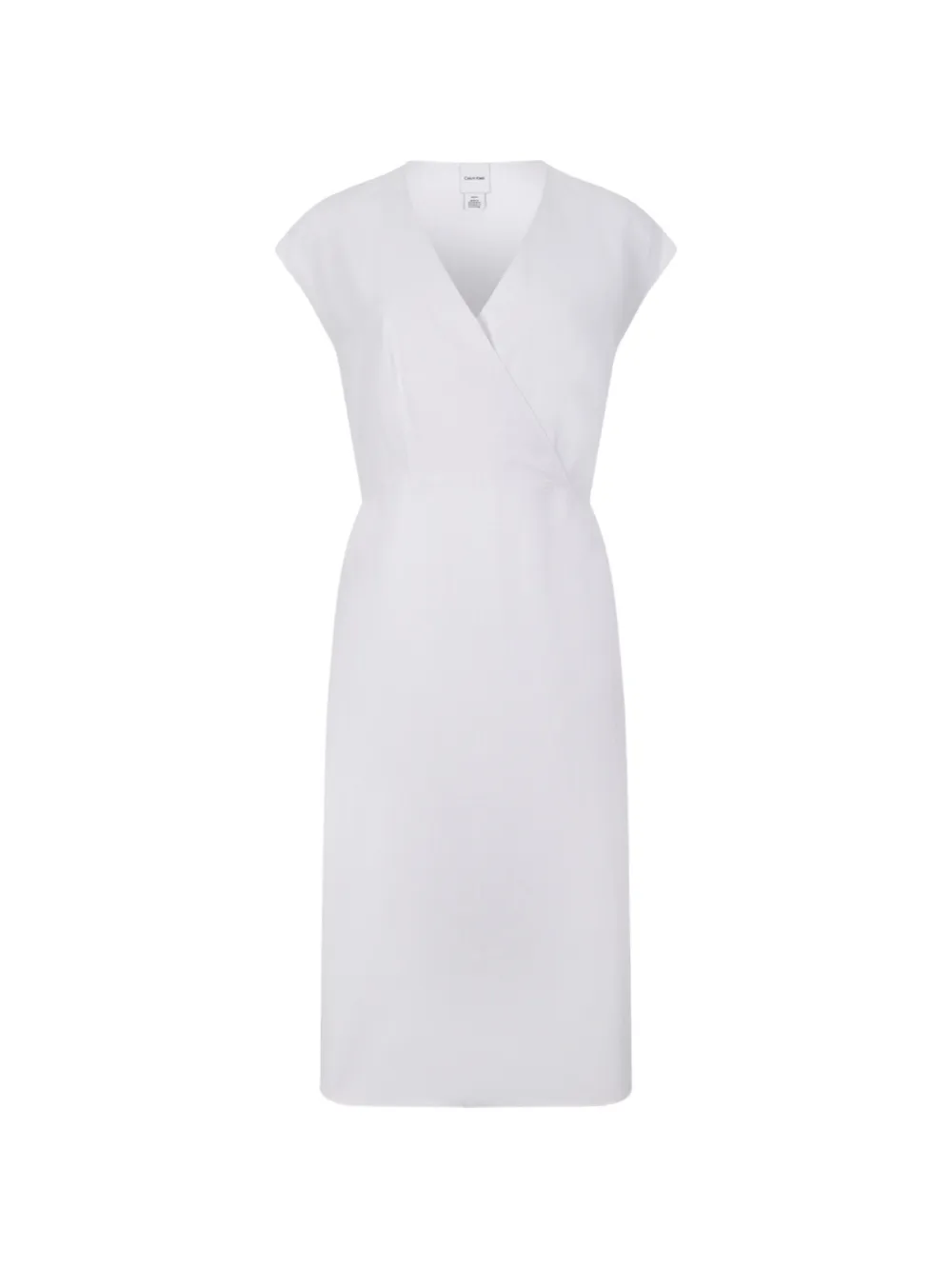 Calvin Klein wrap-style cap-sleeve dress - Bianco
