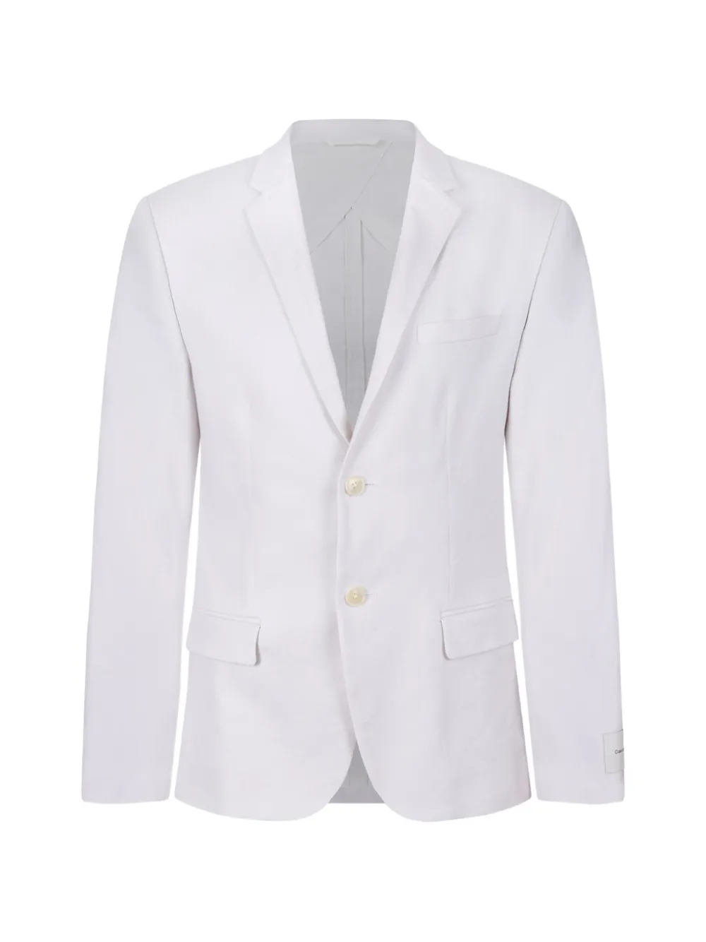 Calvin Klein notched-lapel single-breasted blazer - Weiß