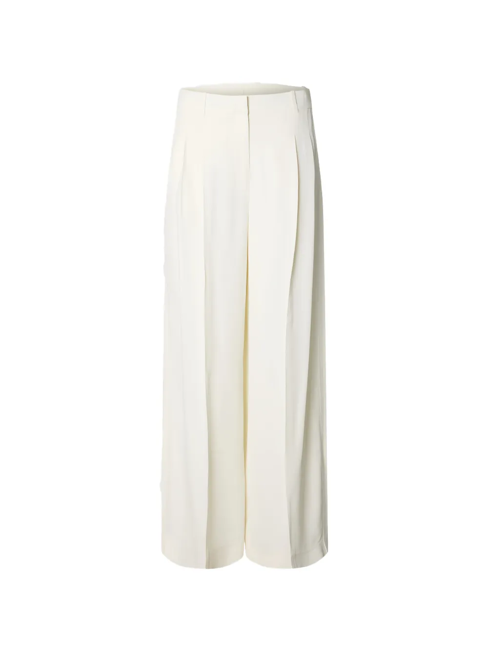 SELECTED pleat-detail wide-leg trousers - Toni neutri