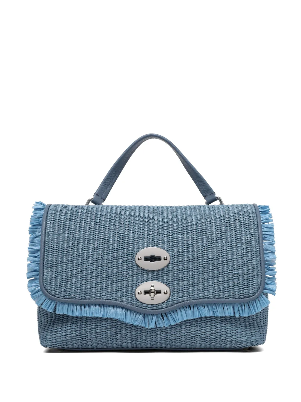 Zanellato fringed woven clutch bag - Blu