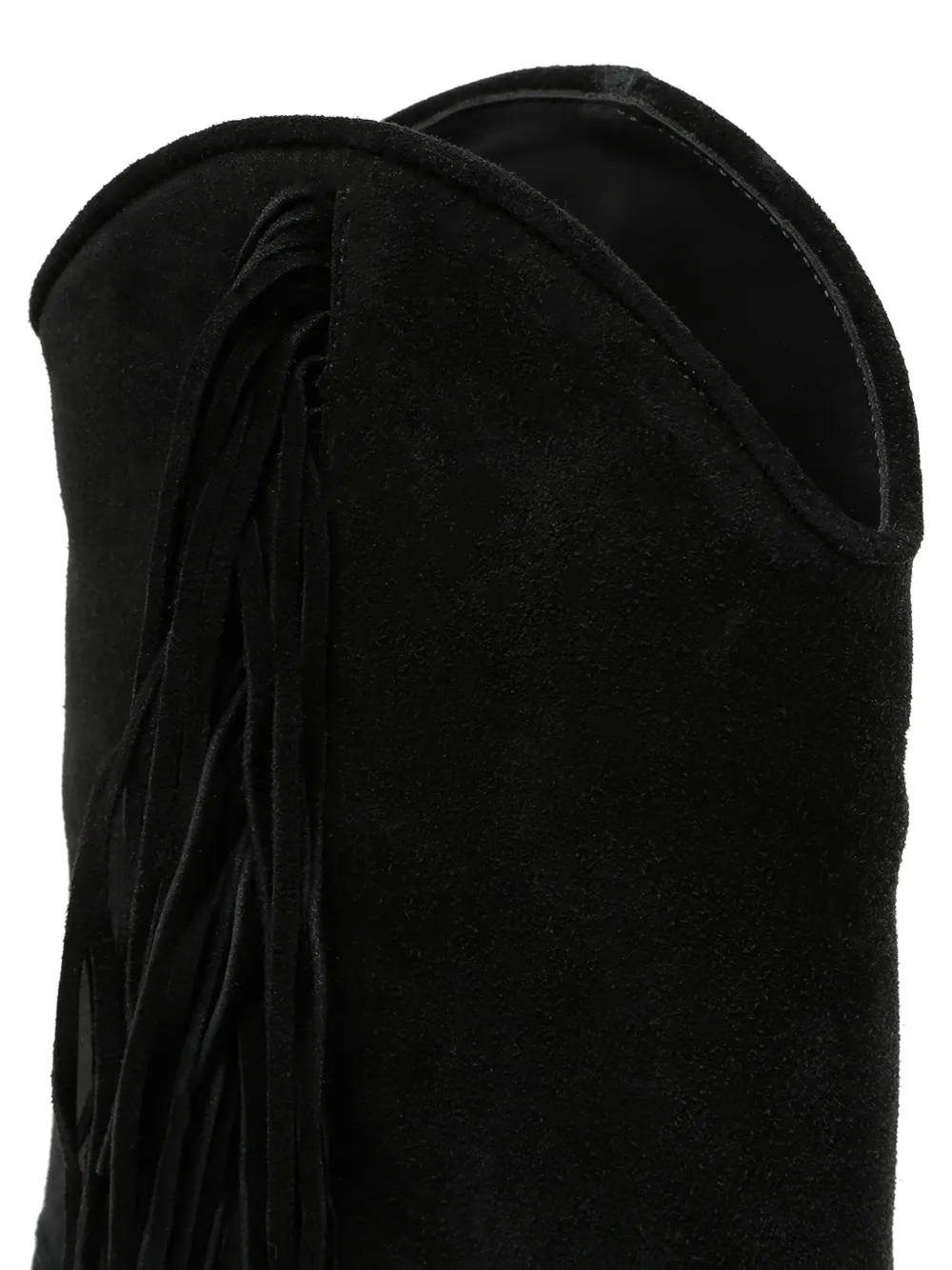 Vic Matie Dallas fringe-detail suede boots Zwart