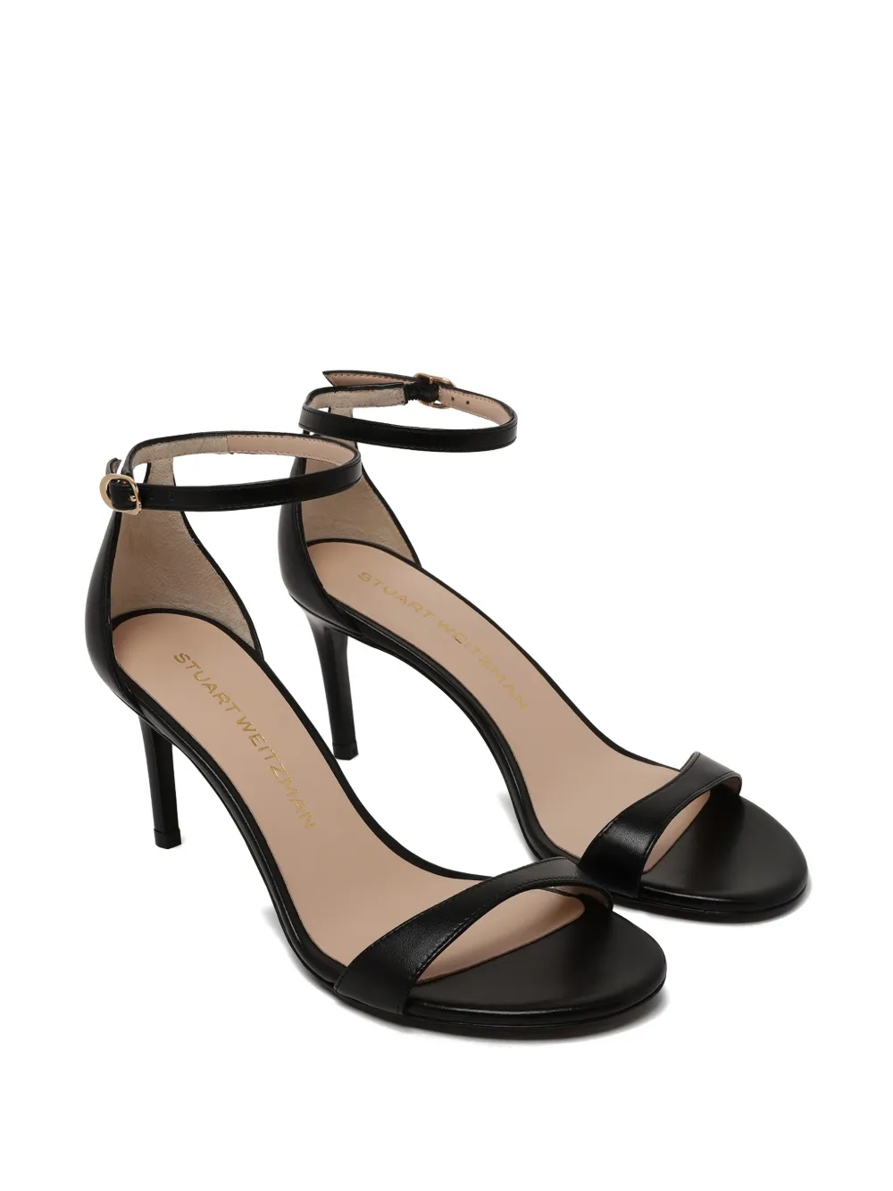 Stuart Weitzman ankle-strap leather sandals Zwart