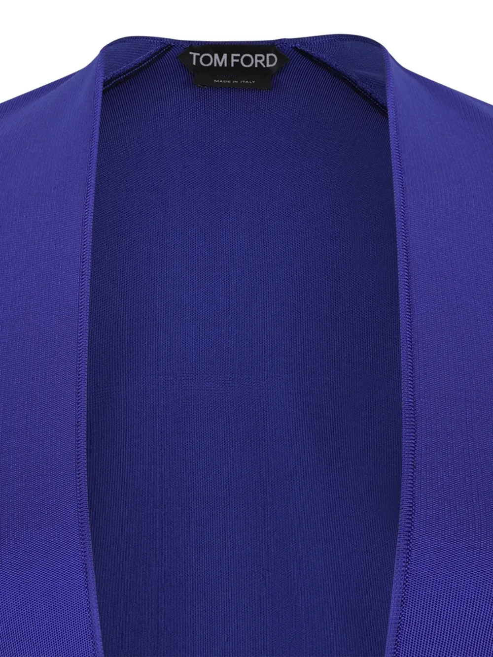 TOM FORD Maxi-jurk met watervalhals en split aan de voorkant Blauw