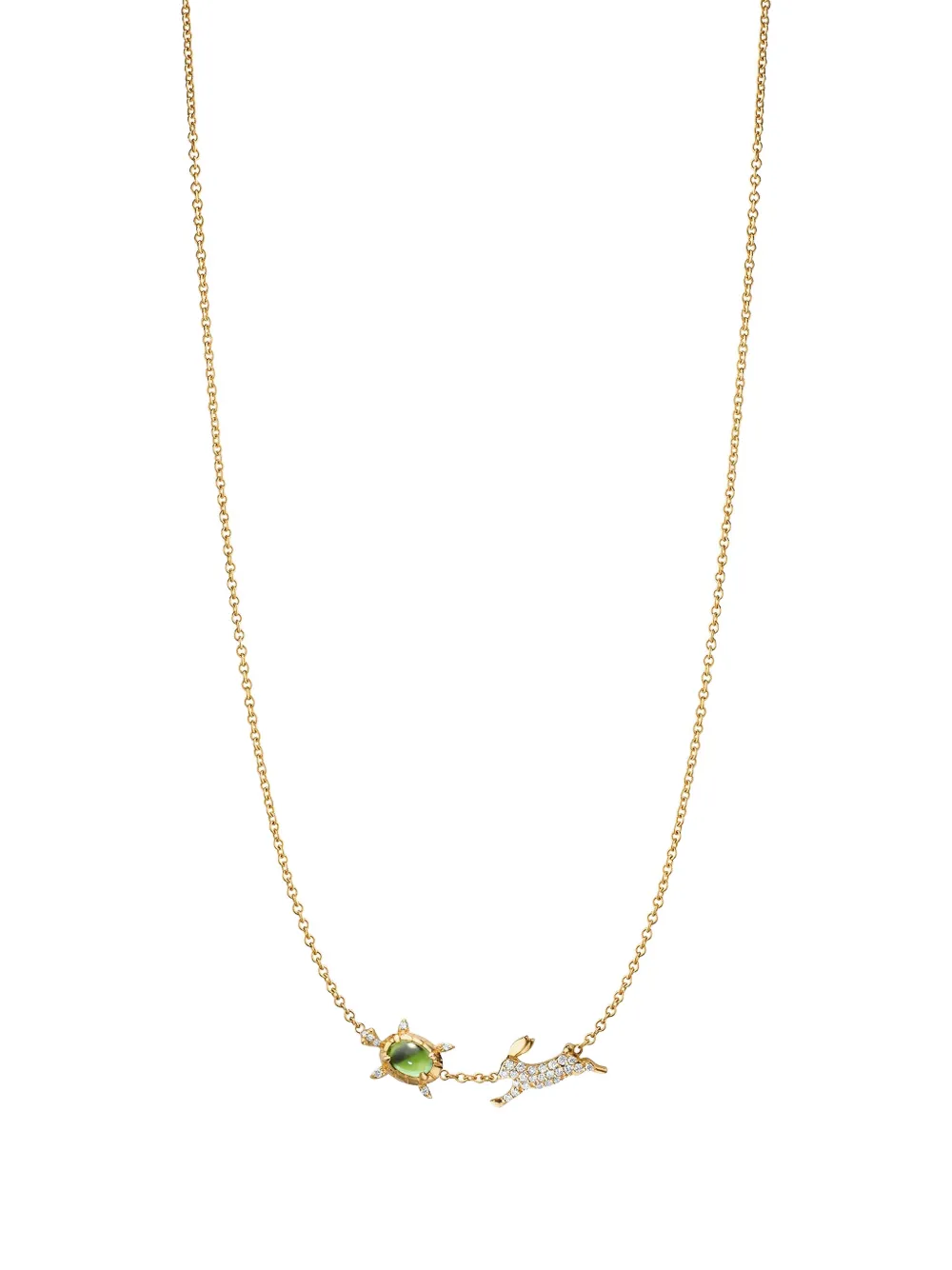 MONICA RICH KOSANN Slow and Steady tourmaline and diamond necklace - Oro