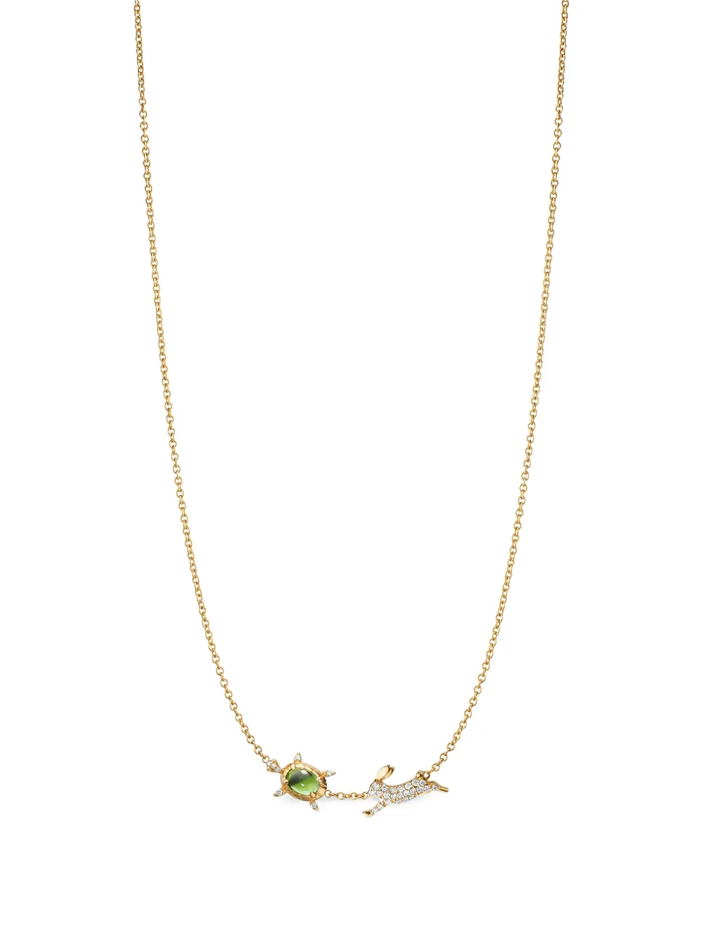 MONICA RICH KOSANN Slow and Steady tourmaline and diamond necklace - Oro