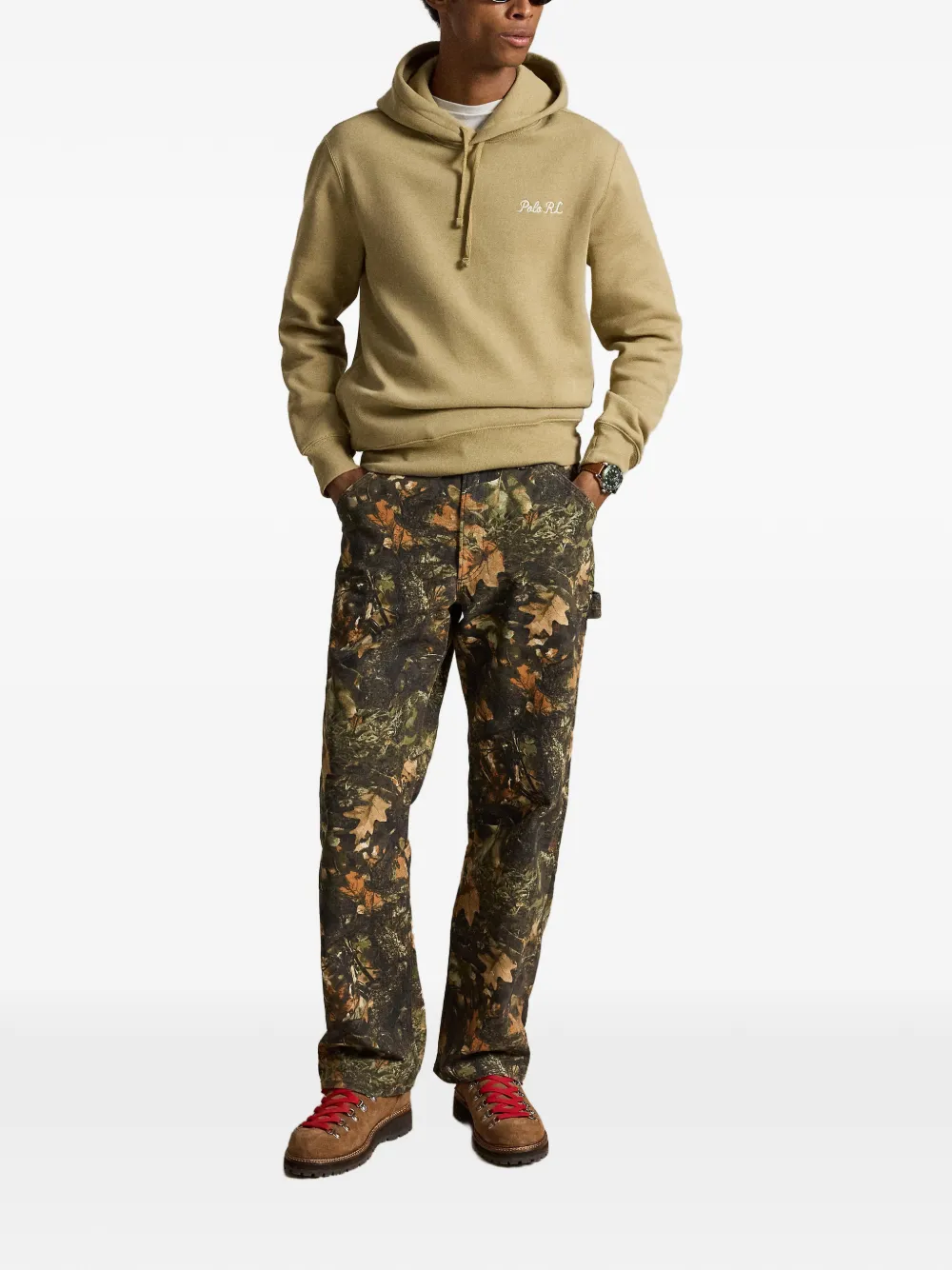 Polo Ralph Lauren Polo Bear hoodie met geborduurd logo Beige
