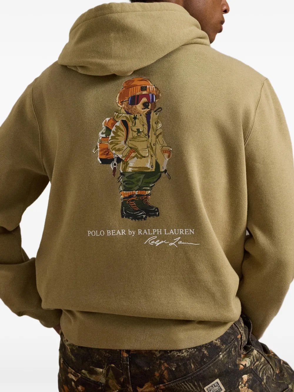 Polo Ralph Lauren Polo Bear hoodie met geborduurd logo Beige
