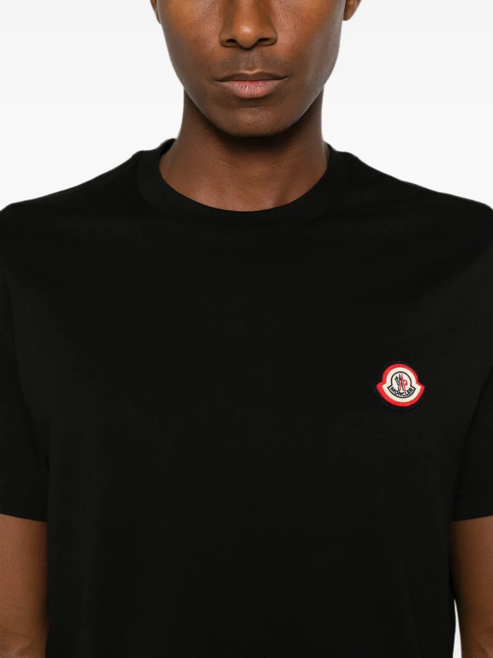 Moncler T-shirt met logopatch Zwart