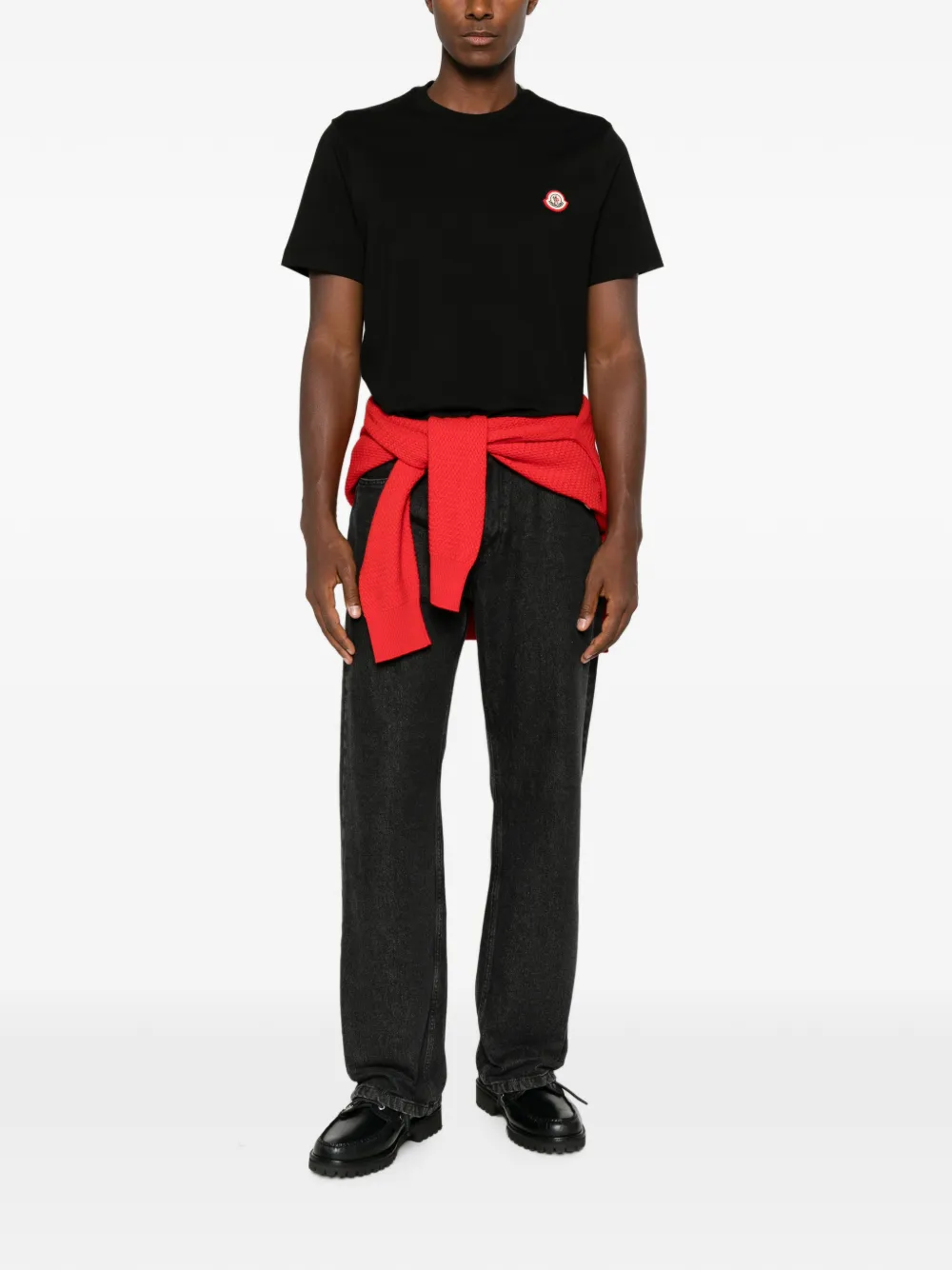 Moncler T-shirt met logopatch Zwart