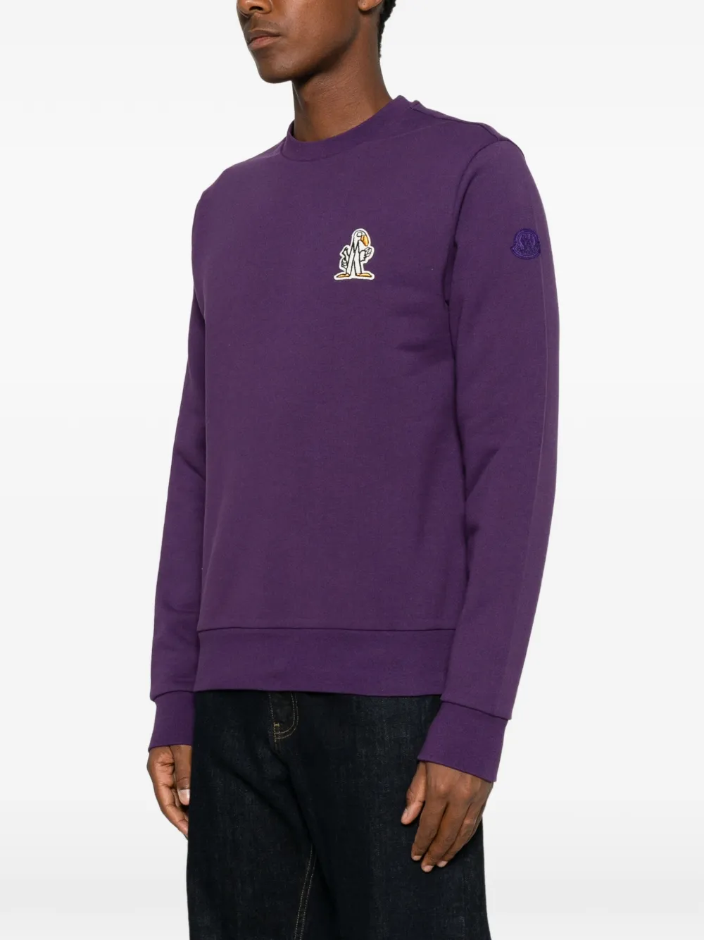 Moncler Trui met logopatch Paars