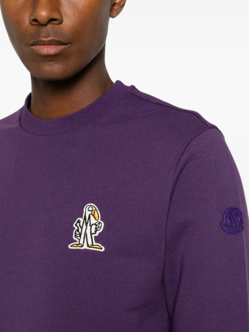Moncler Trui met logopatch Paars
