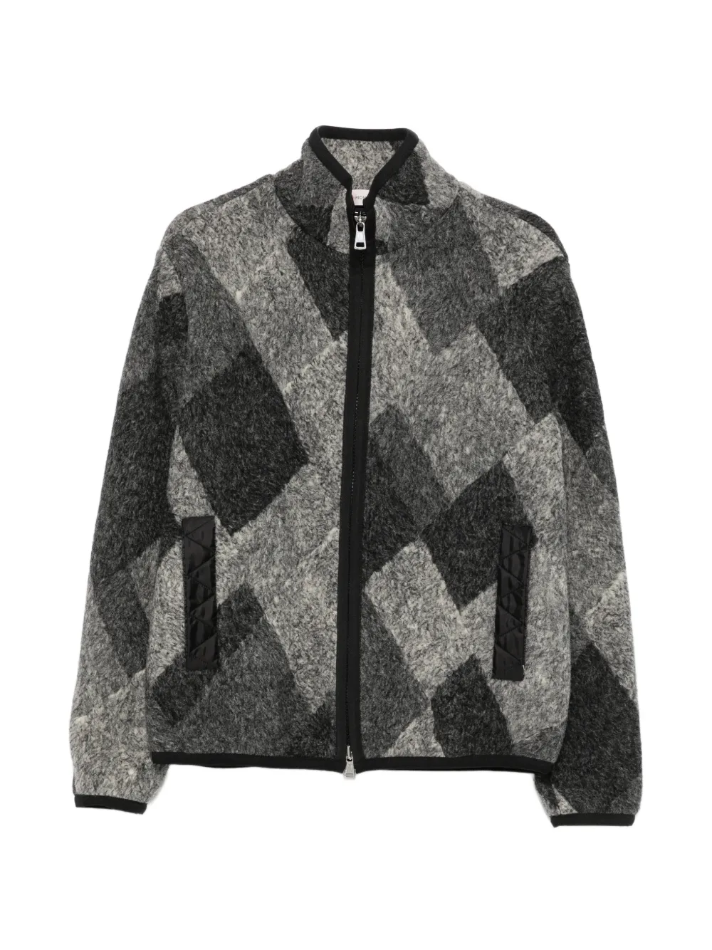 Moncler Argyle Wool-blend Jacket In Gray