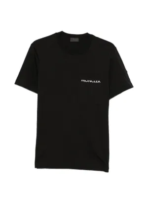 Balenciaga logo-embroidered sleeve-patch t-shirt | Black | FARFETCH