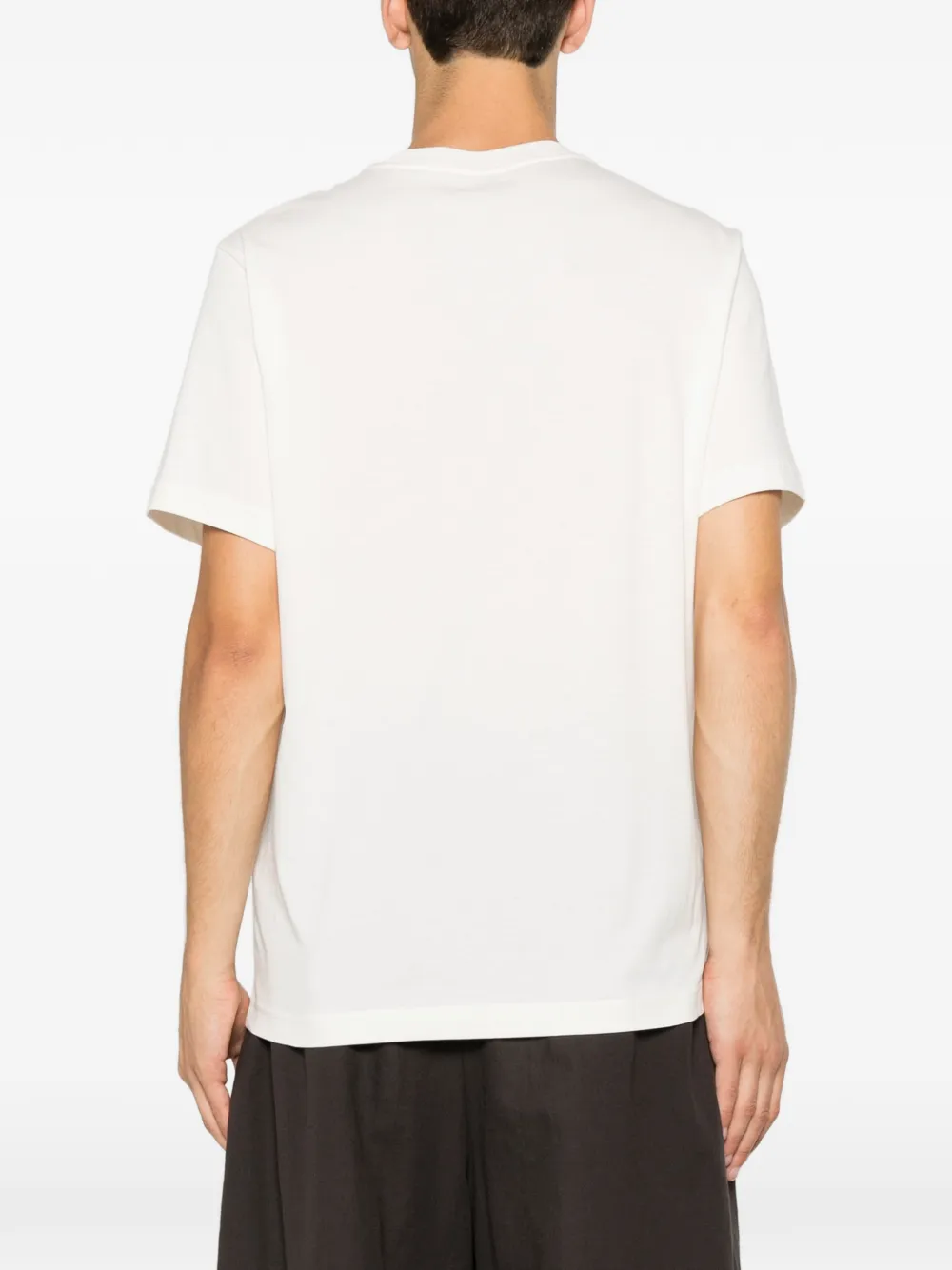 Moncler T-shirt met logo Beige
