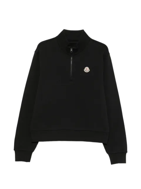 Moncler logo-patch half-zip sweatshirt